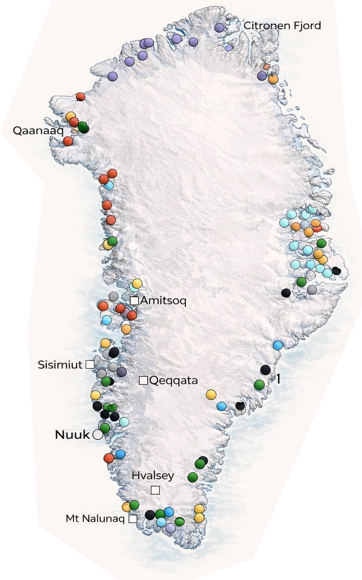 Greenland Mineral Resources Map